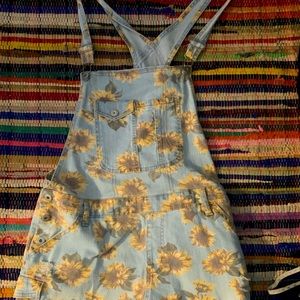 overalls sunflower shorts
